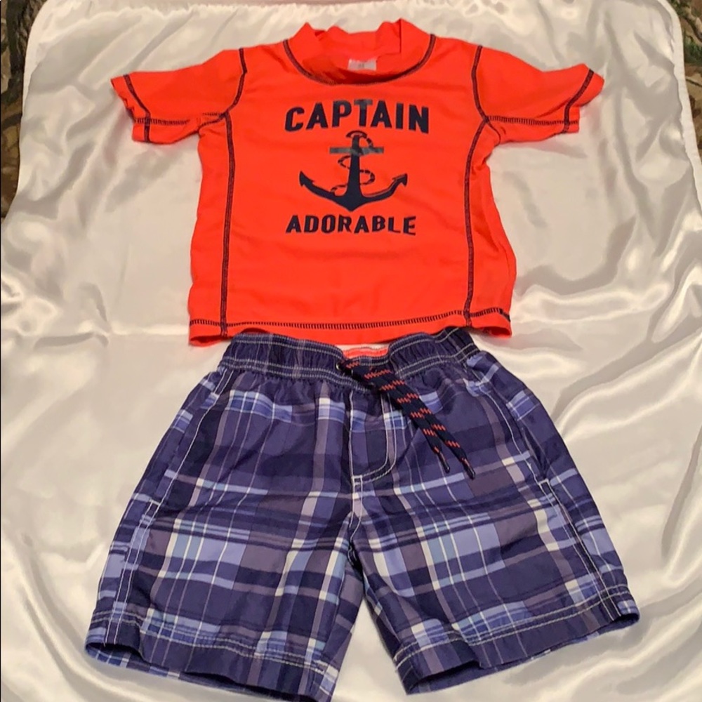 Swimming trunks and top